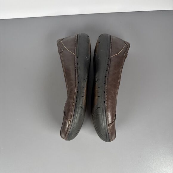 Clarks Unstructured Womens Rosily Brown‎ Leather Slip On Shoes Size 6 M Comfort - Picture 9 of 10